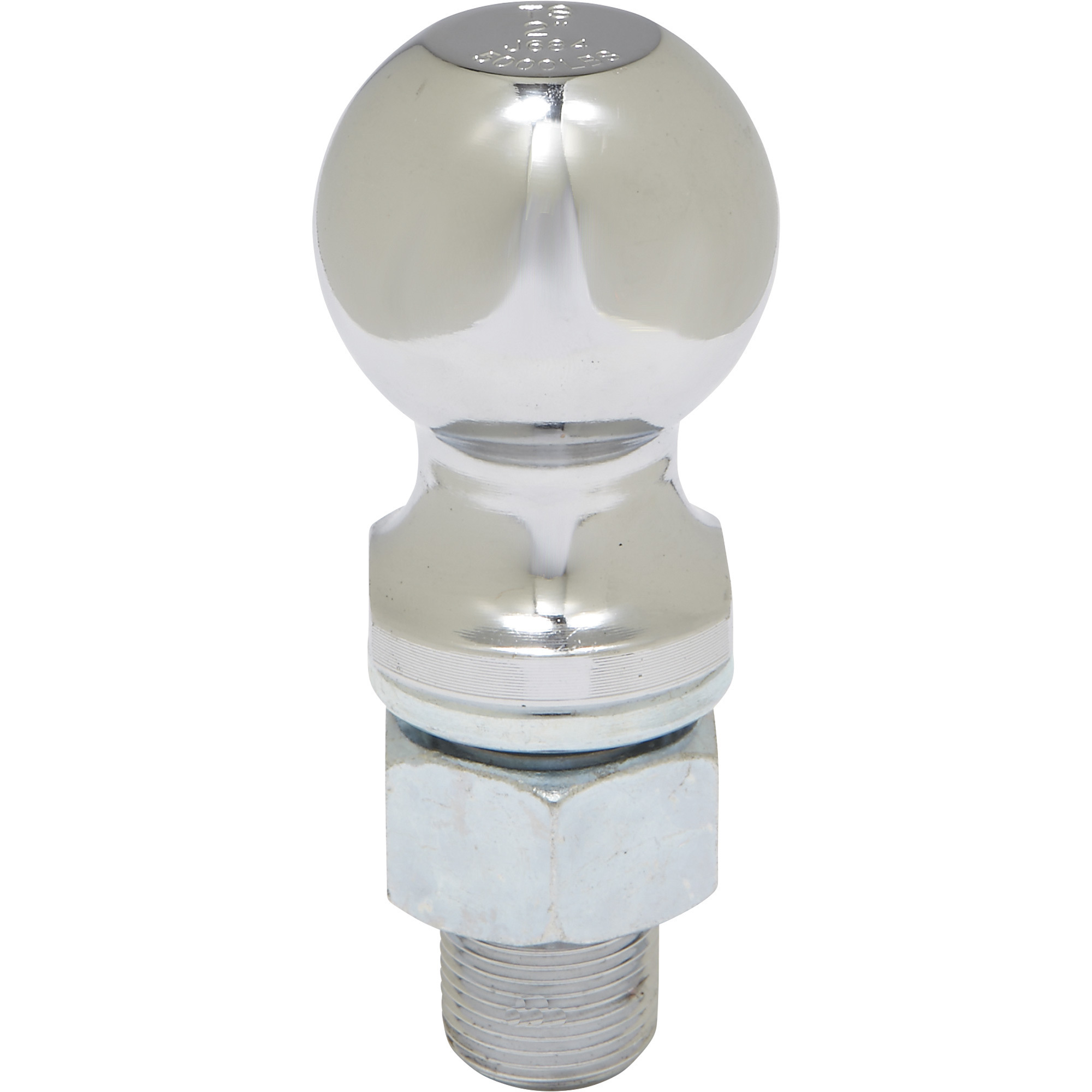 Ultra-Tow Chrome-Plated Hitch Ball, 2in. Ball, 1in. Dia. x 2-1/8in.L Shank, 5000-Lb. Capacity